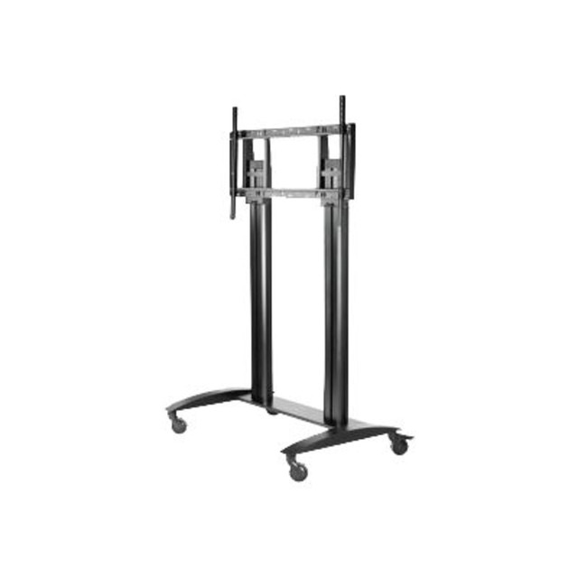 The SR598 Flat Panel TV Cart has been redesigned to include all of the features you may need, making it perfect for any application. Mobility, appealing design, display height adjustment, pre-assembled base and UL certification ensure quick assembly while providing a ridged, but attractive, structure that fits into any decor. The 4" castors make it easy to move from room to room while the UL certification ensures you that it can be done with safety in mind.