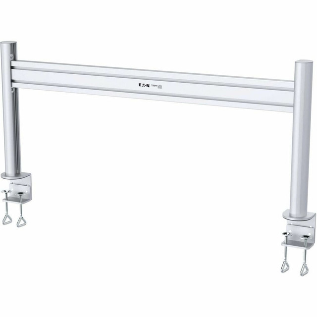 5-year limited warranty  Compliant with the Federal Trade Agreements Act (TAA) for GSA Schedule purchases  Grooves on both sides of the slat rail benefit back-to-back workspaces  Clamps securely to edge of any desktop or table from 1.18 to 3.78 in. thick  Stylish aluminum construction blends into any decor and supports up to 33 lb.  Allows customization of multiple monitors that slide into optimal viewing position