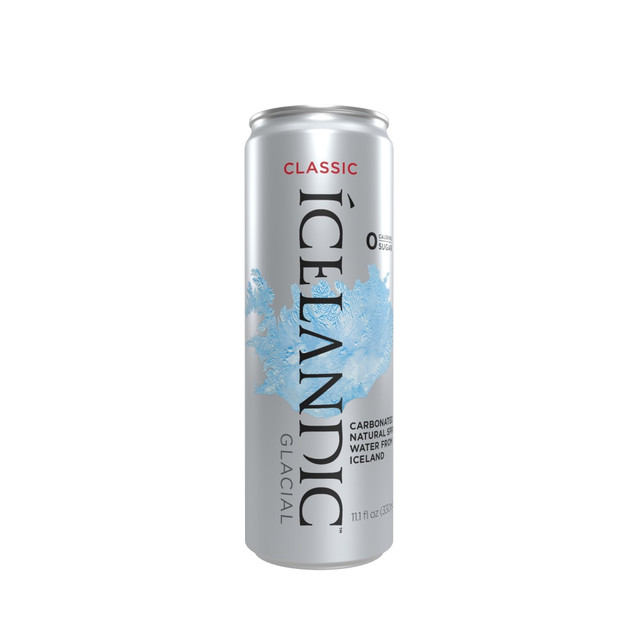 Quench your thirst with Icelandic Glacial Water. Each can is lightly carbonated for a refreshing taste.  Contains natural spring water.  Lightly carbonated.  Naturally low mineral content.