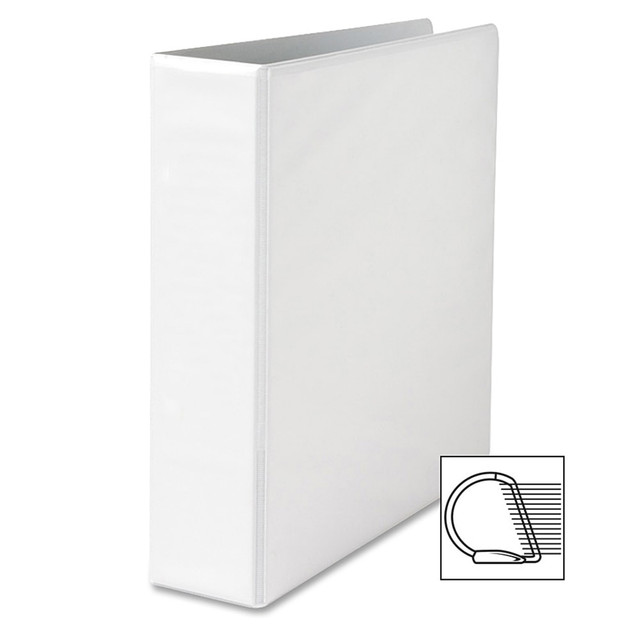 With no-pinch rings that open, close and lock with just a touch, this Sparco locking D-ring view binder makes it simple to store and organize your data sheets, reference materials and other loose papers. Keep it close at hand, so you can quickly find the information you need during a busy day.  D-rings hold 40% more sheets than standard round-ring binders.  Clear overlay holds custom title sheets.  Acid-free polypropylene construction prevents contents from sticking.  4 horizontal pockets stacked inside front and back covers for loose documents.  Includes a flat, poly sheet lifter.  Contains Recycled Content - See Specs for Details.