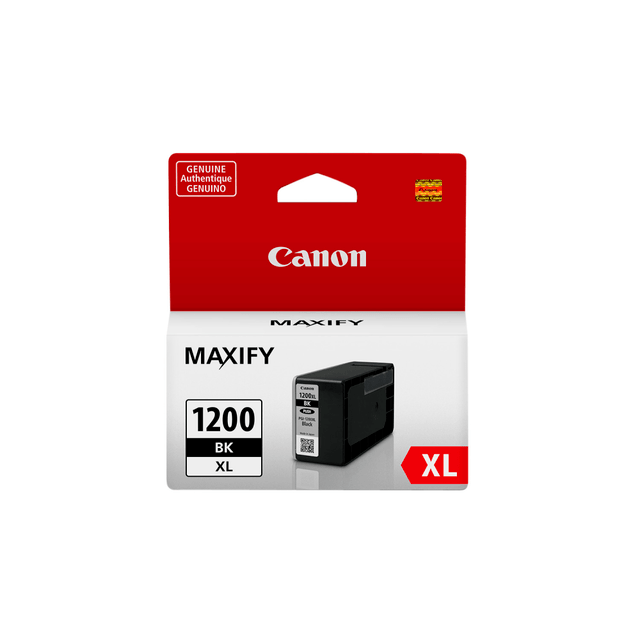Compatible Canon models: MAXIFY:  MB2020,  MB2120,  MB2320,  MB2720.  .  When you rely on quality printouts to do business, a Canon PGI-1200 XL high-yield black ink tank ensures you are prepared for any task. Thanks to a high-yield design, you can print a large number of documents without changing tanks.  Smudge Resistant feature for maximum efficiency and convenience  34.7 mL ink volume for better reliance and maximum usability  Utilizes inkjet print technology for a smooth, dependable printing solution  Intended for profitability. High offers a high volume of prints from one set of cartridges.  Features Black print color to better suit your requirements with maximum efficiency  Ink Cartridge offers a reliable, convenient printing solution  Canon PGI-1200 XL ink tank uses a pigment-based ink formula that produces crisp, dark text on plain paper.  Canon PGI-1200 XL black ink tank features high-density ink that provides highlighter- and smudge-resistant printing.  Helps Avoid Waste - Designed for extended use, helping reduce or eliminate material use and potentially save money.  Recycling solution - designed to encourage recycling, helping you divert materials from landfill.
