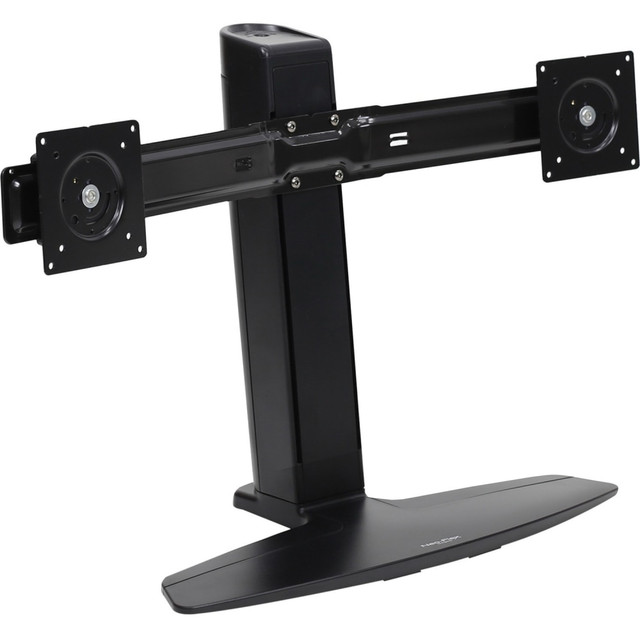 Allows a maximum load of 34 lb, ensuring complete protection of your equipment  Supports up to 24in for perfect display and viewing experience  Comes in black color for a sophisticated and dazzling look  Shows digital content wherever you want it