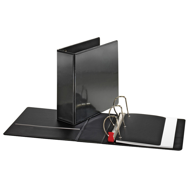 Quickly finding the data and information you need can help ensure that a busy day runs smoothly and efficiently. This Sparco slant-ring binder makes it easy to sort and organize your loose sheets, so you always have the details you need on hand.  This Sparco ring view binder features improved index tab visibility and allows pages to lie flat. Protects them from tearing and curling.  Includes an extra-wide sheet lift, pockets and a finger hole for easy removal from shelves.  Contains Recycled Content - See Specs for Details.