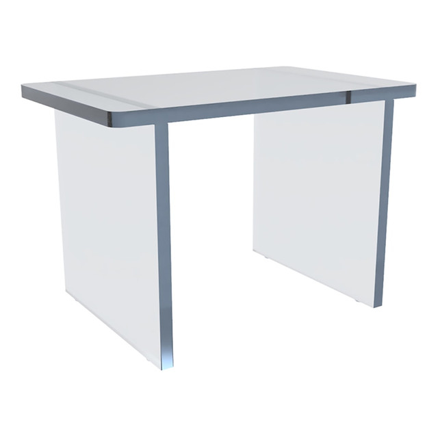 Create your ideal desktop setup with an Azar Displays monitor riser display. The tall shelf can support your work computer monitor and a few trinkets to brighten your day. Raise your monitor up to a comfortable level and store documents and folders underneath the durable acrylic shelf.  Acrylic construction.  Storage space underneath the stand.  Compatible with most monitors up to 36in.  Weight capacity tested to support 85 lb.  Save time - no assembly required.