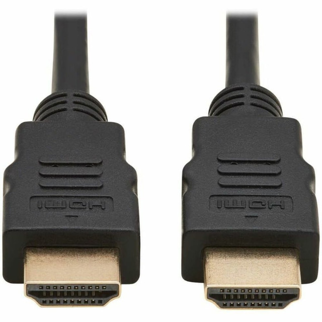 Secure connectivity. Equipped with HDCP-compliant connections, this HDMI cable supports secure communication between devices, preventing interruptions during playback and streaming.  Ample reach. With a generous length of 35 ft., this HDMI cable allows for versatile setups, facilitating connections across longer distances without compromising signal quality.  High-quality construction. This cable is built with double shielded technology, which protects the signal from interference, ensuring high-definition audio and video transmission.  Universal compatibility. Designed for wide-ranging compatibility, this HDMI cable works seamlessly with devices that support HDMI interfaces, including TVs, gaming consoles, and projectors.  Durable connectors. Featuring gold-plated connectors, this cable provides superior conductivity, reducing the risk of corrosion and extending the lifespan of your connections.