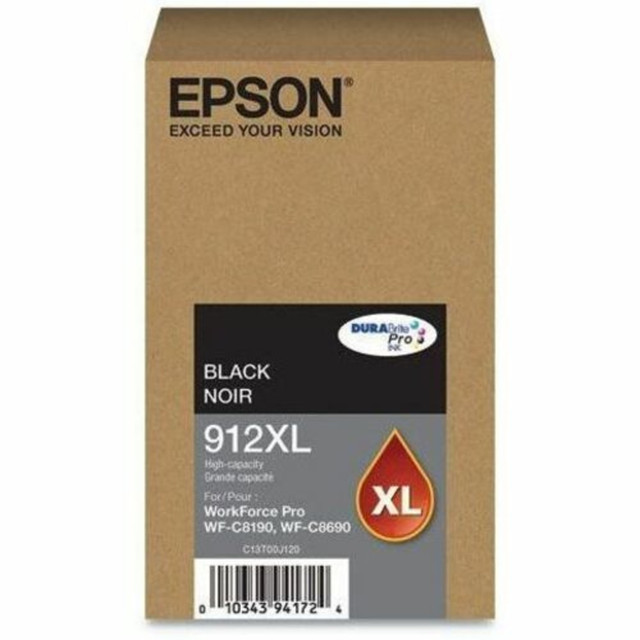 Compatible Epson models: WorkForce:  Pro WF-C8190,  Pro WF-C8690.  .    Utilizes inkjet print technology for maximum printing efficiency with added productivity  Intended for profitability. High offers a high volume of prints from one set of cartridges.  Features Black print color to better suit your requirements with maximum efficiency  Ink Cartridge offers a dependable printing solution with maximum productivity  Helps Avoid Waste - Designed for extended use, helping reduce or eliminate material use and potentially save money.  Recycling solution - designed to encourage recycling, helping you divert materials from landfill.