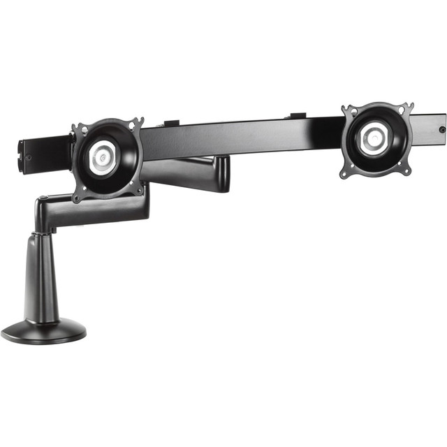 The KCD220 series offers the ability to ergonomically mount multiple displays. Multiple installation capabilities make it easy to use. Ergonomically adjustable with fingertip tilt and pivot at the monitor connection, and infinitely adjustable cable management clips.