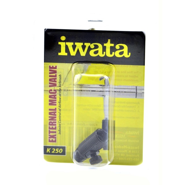 Provides high control of airflow  Compatible with all Iwata airbrushes.  Attaches between the airbrush and air hose for easy connection.  Change from a coarse stippling to full atomization with just a twist.  Adjustable for fine line or detailed work.