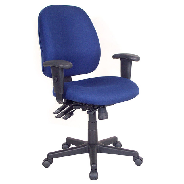 Share the chair! Backrest completely adjusts to accommodate different users.  Adjust backrest angle, height for perfect fit. Raise or lower the backrest by 6 1/2in to best support your body size. Adjustable back angle supports various degrees of recline - perfect for accommodating many different people.  Tilt controls for ideal positioning. Adjustable forward tilt slopes the seat downward/forward to reduce disc pressure during forward-oriented tasks. Adjustable tilt angle tilts seat and backrest simultaneously to enhance blood flow. Adjustable tilt tension lets you adjust chairs recline resistance to best match your body weight and strength. Tilt lock lets you lock in your favorite positions.  1-touch seat-height adjustment for perfect posture. Pneumatic lever under seat allows you to conveniently adjust seat height with just 1 hand - while sitting! Ensures your feet rest flat on the ground for your health and comfort.  Fully adjustable soft-pad armrests reduce muscle strain. Adjust the armrest height or width so that your elbows and forearms are properly supported. Helps prevent strain caused by elevated or slumping shoulders and allows you to rest your elbows comfortably at your side.  Lumbar cushioning supports your lower back and enhances the natural curve of your spine. Extra-thick, molded foam cushions surround your body in cushiony, supportive comfort. Specially contoured to support the natural curve of your spine.  Waterfall seat cushion slopes slightly downward to help reduce stress on your legs. The gentle downward slope of the seat cushion reduces pressure on the upper legs, improving blood flow throughout your lower body.  Dual-wheel casters for easy mobility. Smooth-rolling casters let you wheel easy from task to task - even over carpeted floors. Stable 5-star base minimizes the chance of tipping.  Easy assembly instructions included.  Backed by manufacturers limited lifetime warranty.  GREENGUARD certified - certified for low chemical emissions: UL.COM/GG - UL 2818. Ranked in two tiers: Certified and Gold.  Tested to meet ANSI/BIFMA Performance Standards - Manufacturer testing has been conducted on this product to meet specific performance requirements and safety standards set forth by the American National Standards Institute (ANSI) and the Business and Institutional Furniture Manufacturers.  Less harsh chemicals - made with fewer harsh chemicals, or safer chemicals than typical alternatives, helping  reduce your use of and exposure to substances that may be more harmful to your health and the environment.
