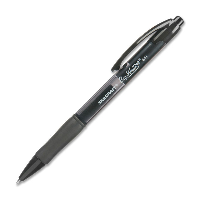 When quality counts, approach your writing assignments with the retractable SKILCRAFT pen. The pens are designed with acid-free, archival-quality ink to help keep crucial documents ship-shape. Plus, easy control comes naturally thanks to comfortable rubber grips.  Ink is acid free and archival quality to help preserve documents.  Latex-free rubber grip protects against allergic reactions and provides added writing comfort.  Grip color indicates the ink color.  Translucent barrel allows monitoring of the ink supply.  Refillable for continued use.  Includes a 12-pack where each pen has black ink.  Each gel pen has a 0.7 mm medium point.  EcoLogo certified - reduced environmental impact from an overall lifecycle standpoint.  Less harsh chemicals - made with fewer harsh chemicals, or safer chemicals than typical alternatives, helping  reduce your use of and exposure to substances that may be more harmful to your health and the environment.  Refillable - designed to be used repeatedly, helping you avoid single-use disposables and potentially save money.  Contains Recycled Content - See Specs for Details.