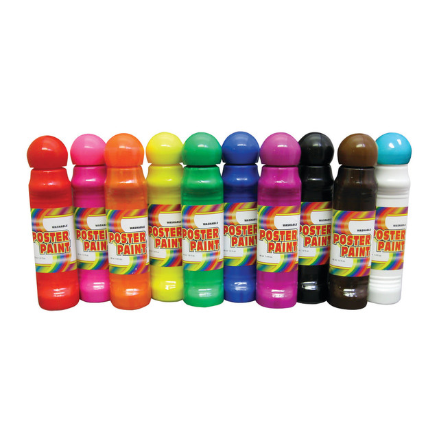 Make sure you posters get noticed with big, bold and bright design  Spring valve applicator with special foam applicator for a smooth flow.  24mm wide nibbed tip for large bold letters.  Designed for easy use with no mess. Ergonomic shaped bottles and caps for control while in use.  Non-toxic for safety.  Fast drying formula paint is washable.