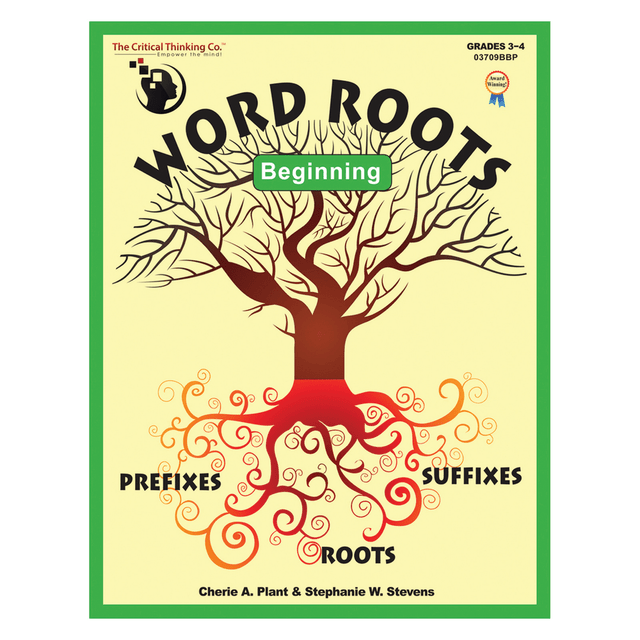 This book teaches students the meaning and spelling of roots, prefixes, and suffixes that are the elements used to form words in English. Learning these word elements dramatically improves spelling and the ability to decode unfamiliar words. The activities focus on using these words in context to help students incorporate each word into their vocabulary and retain the correct spelling. There are periodic reviews to make sure students retain what is taught in the lessons. Word Roots will add hundreds of words to your students vocabulary and greater depth to their thinking and writing.  Helps improve spelling skills and your students abilities to decode unfamiliar words.  Teaches students the meaning and spelling of root words, prefixes and suffixes.  Filled with activities focused on incorporating root words into your students vocabulary.  Periodic reviews, lessons, and answer guides test your class learning retention.  Each lesson has the meanings of prefixes, roots, and suffixes used to form the vocabulary words.