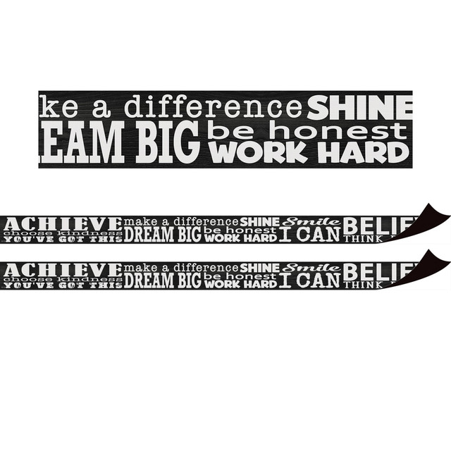 Decorate your classroom with Teacher Created Resources Magnetic Borders. These borders are magnetic so you can hang them on a whiteboard, desk, cabinet or other metal surface with ease.  Cuts easily with scissors.  Magnetic design for easy hanging on metal surfaces.  Acid-free to resist yellowing.  Each pack includes 12 pieces. Sold as 2 packs for a total of 24 pieces.