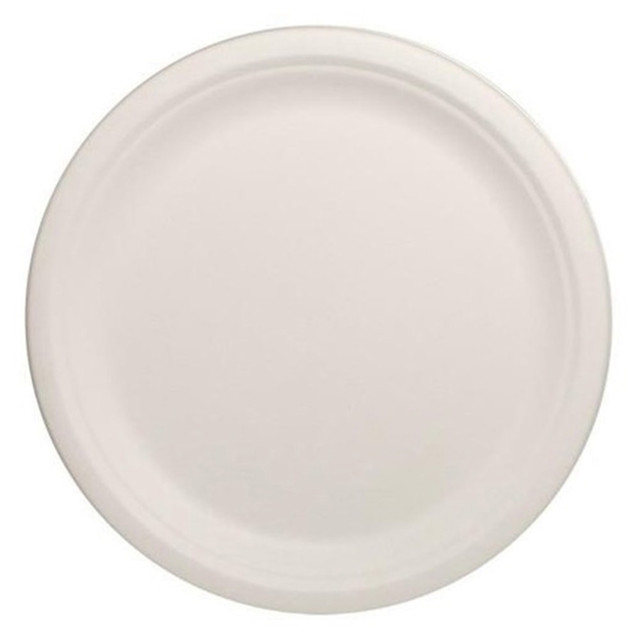 Serve guests quickly and efficiently with Karat Earth 10in Round Bagasse Plates. The microwave safe design is ideal for quick reheating.  Made from sugarcane bagasse.  Microwave safe.  Eco-conscious choice - has one or more meaningful eco-attributes or eco-labels.  Plant-based content - made using tree-free agricultural products or by-products, helping you support innovative use of plants while reducing use of forests or other resources.