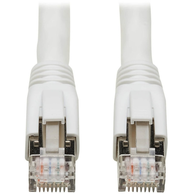 High-quality connectivity. With gold-plated connectors and S/FTP technology, this cable offers minimized Near-End Crosstalk (NEXT) and EMI/RFI protection, providing a high-quality, stable connection for all your networking needs.  Enhanced durability. Featuring a PVC jacket material and a solid, snagless design, this Ethernet cable is built for long-lasting use and easy handling, ensuring a reliable connection that withstands the rigors of daily use.  Advanced technology. Certified for CAT 8, this cable is designed to support 25G/40G speeds, making it suitable for high-speed data transfer and online gaming. Its PoE ready feature also allows for the delivery of power over Ethernet, simplifying installations and reducing cable clutter.