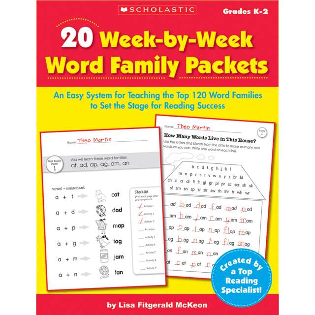 Set the stage for reading success with these word-family activity packs created by reading specialist!  Perfect for in-class use or homework.