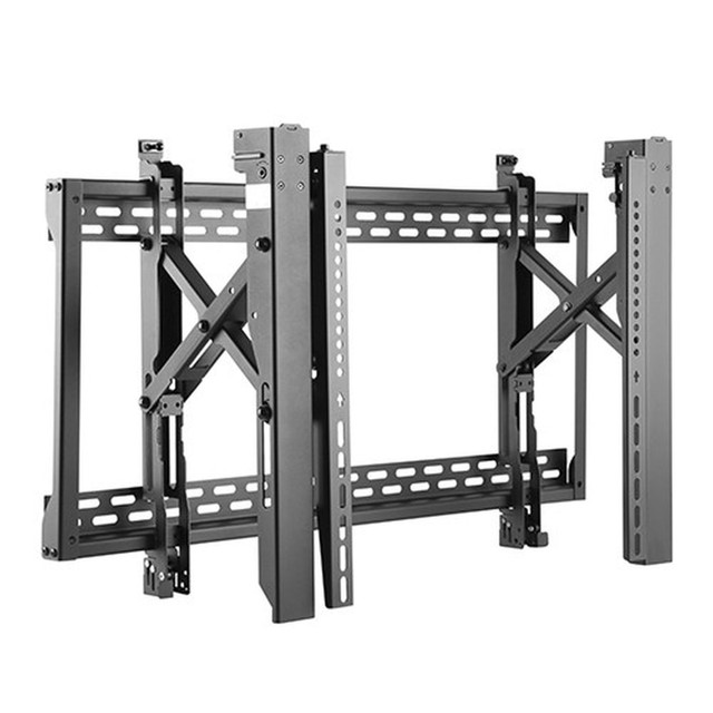 Ensure customers have an easy view of your services or products by adding a large display to this Mount-It! Classic Series Landscape Video Wall Mount For Screens Up To 80in. The mount features vertical adjustments and a kickstand for simple tilting, allowing you to set up your screen just where you want it.  Compatible with screens from 45in to 80in and weighing up to 154 lb. Works with 200 x 200 mm, 300 x 200 mm, 300 x 300 mm, 400 x 200 mm, 400 x 300 mm, 400 x 400 mm, 600 x 400 mm and 800 x 400 mm VESA mounting patterns.  Steel construction for strength.  6 points of depth, tilt and vertical adjustment to help you find the ideal positioning.  Kickstand offers 12 deg. of tilt for cable management.  Pop-out function allows easy access to the rear of the screen, while post-installation lateral shift lets you slide the screens apart when maintenance is needed.  Anti-theft design for security (padlock required).  Backed by the manufacturers 10-year limited warranty.