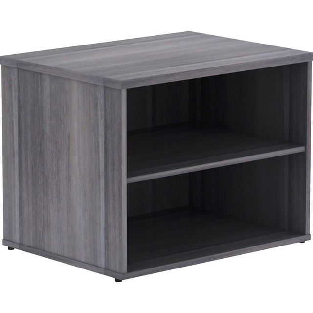 Versatile storage space with 2 open shelves; no doors  Leveling feet adjust for stability  Covered by Lorell Limited 5-Year Warranty  Belongs to the Lorell Relevance Series  This product is heavy and/or oversized and may need more than one person to handle.