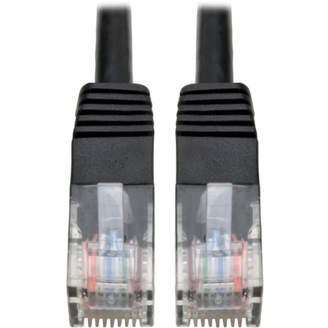 High-speed performance. Designed to support frequencies up to 350 MHz, this Ethernet cable is perfect for high-speed data applications, including video streaming, online gaming, and large file transfers, ensuring efficient and fast data transfer.  Enhanced connectivity. The Cat5e 350 MHz Molded (UTP) Ethernet Cable ensures a reliable connection with its high-quality PVC jacket and strain relief design, providing durability and preventing cable damage for uninterrupted data transmission.  Universal compatibility. Featuring RJ-45 male connectors on both ends, this patch cable is compatible with a wide range of devices, making it a versatile solution for connecting PCs to network components in a wired LAN.