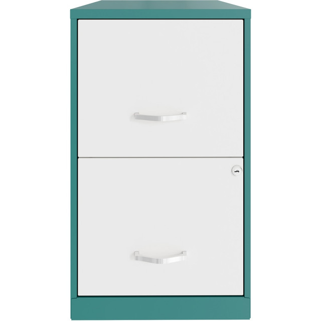 This 18inD 2-Drawer Metal Vertical File Cabinet is designed for small office or home office use. The Realspace file cabinet features a smart, efficient design that works well in small spaces and fits under most work surfaces or desks. Each drawer features high-sides to accommodate letter-sized hanging files. The drawers are also a perfect storage solution for all of your other office essentials. Using a patented glide suspension, the drawers have a smooth open and close slide with 3/4 drawer extension to prevent tipping. In addition, you can keep your files and possessions secure by using the built-in lock for both drawers. Bring organization and function to your home or office with this 2-drawer file cabinet. Your supplies and files will always be organized and within reach.  Vertical file drawers accommodate letter-size hanging file folders.  Full high-side drawers provide storage for other office essentials.  Smooth, patented glide suspension with 3/4 drawer extension.  Cam lock secures both drawers.  Painted steel surface is non-porous and easy to clean.  Ships fully assembled.  Tested to meet ANSI/BIFMA Performance Standards - Manufacturer testing has been conducted on this product to meet specific performance requirements and safety standards set forth by the American National Standards Institute (ANSI) and the Business and Institutional Furniture Manufacturers.