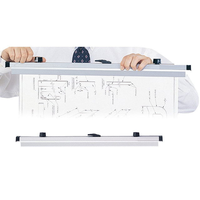 No punching, stapling or tearing with these Safco hanging clamps. They can hold up to 100 sheets for maximum efficiency and organization.  Extruded aluminum hanging clamps are 36in long, open to 1in and hold up to 100 sheets.  20lb. maximum weight.  Use with the pivot or drop/lift wall racks and the mobile stand or mobile plan center (sold separately).  Clamps come in a pack of 6.  Recyclable.  GREENGUARD certified - certified for low chemical emissions: UL.COM/GG - UL 2818. Ranked in two tiers: Certified and Gold.  Less harsh chemicals - made with fewer harsh chemicals, or safer chemicals than typical alternatives, helping  reduce your use of and exposure to substances that may be more harmful to your health and the environment.