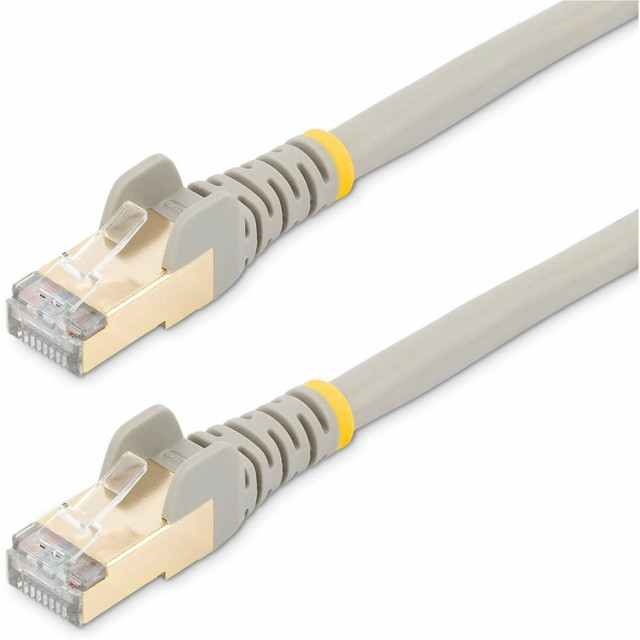 QUALITY CONSTRUCTION: 50-micron gold-plated connectors for clear signal & to stop rust/corrosion. Snagless connector enables easy installation & flexible disconnection of patch cord in wiring conduits  PROTECT YOUR NETWORK: Shielded RJ45 connectors minimize Near-End Crosstalk (NEXT) & protect against noise & electromagnetic (EMI/RFI) interference compatible w/ multi-speed 10Base-T/NBASE-T generation  SPECS: 10 GbE | Length: 25 ft (7.5 m) | Color: Gray | Structure: 4 Pair STP | Connector: Snagless | Jacket Type: PVC |Wire Gauge: 26 AWG Copper| Wiring Standard: ANSI/TIA-568-D | Warranty: Lifetime  POE SUPPORT: 26 AWG stranded copper conductors & UL Rated Wiring (E132276-A) supports up to 100W for PoE devices like VOIP phone & security systems. IEEE 802.3bt & DTE power compliant prevents cable heating up  HIGH PERFORMANCE CAT6a Ethernet CABLE: 100% copper for consistent & error-free 10 gigabit connection. Fluke tested complies with ANSI/TIA-568-D Category 6 requirements; ETL Certified Wiring