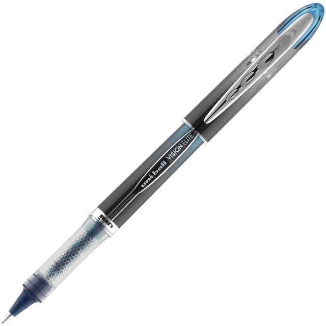 Experience smooth writing with this Uni-Ball Vision Elite Rollerball 0.5mm pen. With a 0.5mm pen point size, this elite pen provides precise and fine writing. This pen features the Uni-Flow ink system that ensures consistent ink flow for effortless writing. Capped design ensures reliable performance and prevents ink from drying out, and the bend-resistant stainless steel tip minimizes smudging. Airplane-safe ink wonT leak during your flight, making these practical pens perfect for travel. Whether you are taking notes or writing letters, this Uni-Ball Vision Elite Rollerball pen will exceed your expectations.  Permanent smooth-flowing ink for consistent writingFeatures a precise 0.5 mm pen point size for fine writingPens capped design prevents ink from drying outThe ink flow remains consistent, making it suitable for various surfaces  Enjoy this dark gray barrel refillable pen.  The gel pen features a 0.5 mm tip that offers precision and control.