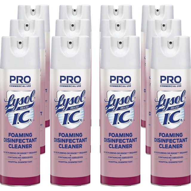 Great for medical areas, the Lysol I.C. Foam Disinfectant helps disinfect and clean at the same time. The formula helps eliminate Mycobacterium bovis BCG (TB) and doesnT feature harsh abrasives or bleach.  1-step cleaning and disinfecting allows simple, effective use.  Can be used on fiberglass, synthetic marble, glazed tile, glazed porcelain, hard plastic and vinyl.  Works against Mycobacterium bovis BCG (TB).  Ready-to-use aerosol can for easy spraying.  Meets AOAC efficacy standards for hospital aerosol disinfectants.  Antimicrobial is an agent that kills microorganisms or stops their growth.