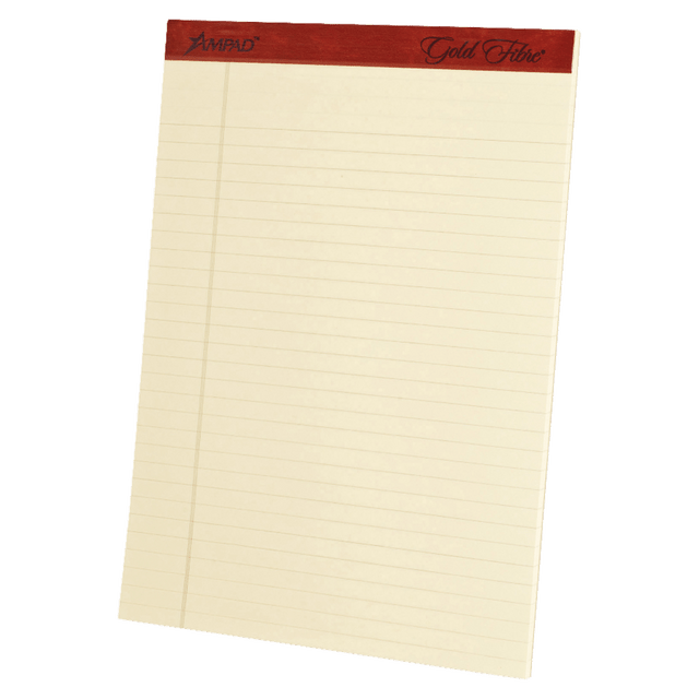 Take notes on this vintage-inspired writing pad  20-lb white paper is great for notetaking and general use.  50 ruled sheets.  Heavyweight, 60 pt. chipboard backing for durability and writing support.  Microperforations simplify tearing off pages.  Decorative binding and classic feel.  SFI Certified.