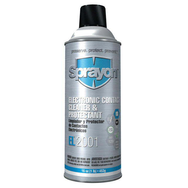 Use this lubricant/cleaner to keep components running and surfaces clean in the workplace. These aerosol cans leave a thin, corrosion-proof film on glass, metal, tile and other surfaces to help eliminate distracting humming noises.  Can be used on carpeting, glass, hardwood flooring, marble, metal and more.  Offers a microscopic, corrosion-proof film, which helps reduce humming sounds.  Features a non-ozone-depleting formula that evaporates quickly.