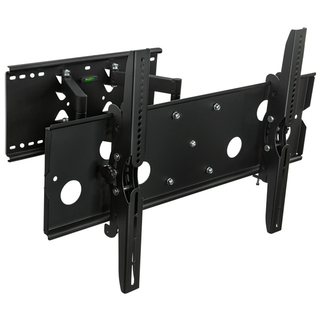 When you have the Mount-It! MI-310L Full Motion TV Wall Mount in your space, friends and family will love coming over to watch movies and sporting events. The wall mount holds TVs weighing up to 220 lb. and is made of heavy-duty steel. The tilting and swiveling design helps you find the right angle.  Fits of 40-70 inch TVs  Tilt, Swivel and Extend/Collapse function  Max TV weight: 220 lbs  Heavy duty steel construction and high-tech welding technology  Mounting Holes: up to 34.5 inch apart horizontally and up to 17.5 inch vertically