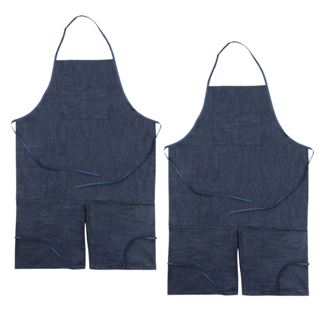 Stay fresh and clean during art projects with a Pacon Creativity Street Adult Apron. Ties around the legs and waist allow you to customize the fit to your needs.  Made from durable fabric.  Tie closures around the waist and legs help to prevent spills and stains.  Washable.  One size fits most.  Includes 2 aprons.