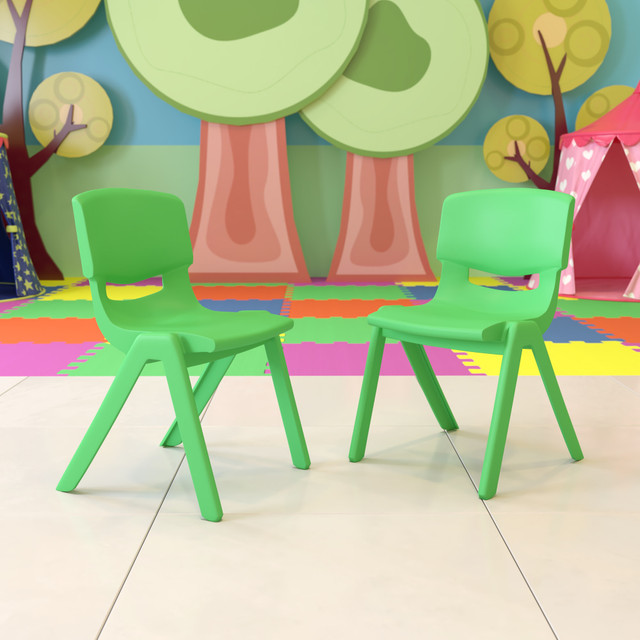 Encourage proper sitting habits in your classroom with these Flash Furniture Plastic Stackable School Chairs With 15-1/2in Seat Height. Each chair has a 1-piece contoured shell for support and comfort. Chairs can stack up to 10 high for storage when needed.  Overall Dimensions: 26-3/4inH x 16-1/4inW x 17-3/4inD.  Weight capacity tested to support 309 lb.  Made from durable plastic.  Contoured 1-piece polypropylene shell.  Designed to encourage proper sitting habits.  Chairs can stack up to 10 high for storage.  Recommended for grades 3rd through 7th.  Save time - no assembly required.