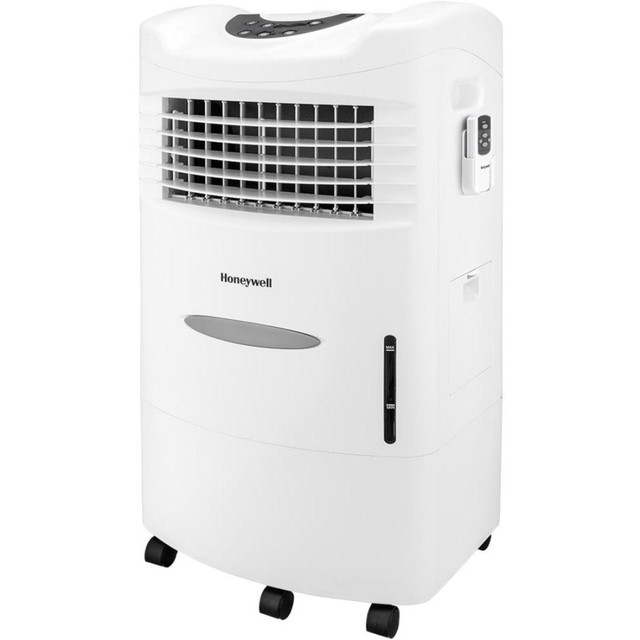 Achieve climate control when and where you need it most with 3 fan speeds  Maintain a cool and cozy indoor temperature with the capacity to cool rooms of up to 440 Sq. ft. area  With no compressor or hose connection, easily roll it from room to room for a nice, cool breeze
