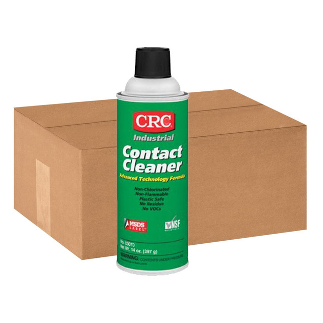 This contact cleaner will help you remove dirt, dust and stains from your workplace without leaving a residue. The high dielectric strength and non-flammable, non-corrosive formula withstand application in even potentially hazardous environments.  Non-flammable, non-chlorinated, non-staining and non-corrosive formula can be used in virtually any environment.  High dielectric strength can withstand high amounts of electricity.  Designed to evaporate quickly and leave no residue behind.  Contains no VOCs or Class I or Class II ozone-depleting chemicals.