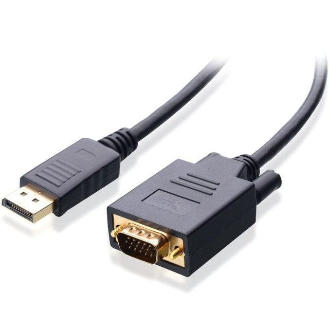 Industry-respected for high performance and premium quality.  Compatibility solution for legacy monitors.  6ft cable length  High-definition resolutions up to 1080p or 1920x1200.  Durable construction for long-lasting performance.  Seamless connectivity for VGA displays to DisplayPort video output.