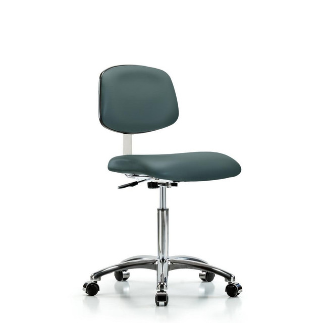 Blue Ridge Ergonomics MSC40331 Task Chair: Vinyl, Colonial Blue