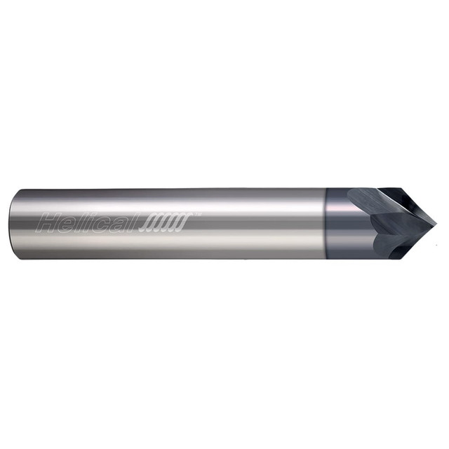 Helical Solutions 83806 Chamfer Mill: 1/4" Dia, 2 Flutes, Solid Carbide