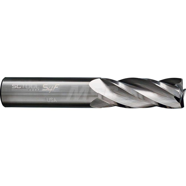 SC Tool 30270 Corner Radius End Mill: 3/4" Dia, 1-1/2" LOC, 0.25" Radius, 4 Flutes, Solid Carbide