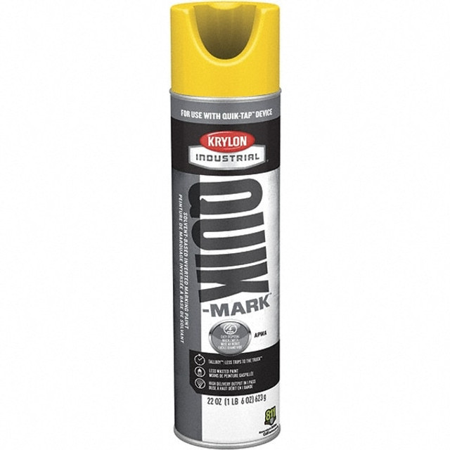 Krylon QT0382100 Striping & Marking Paints & Chalks; Product Type: Marking Paint ; Color Family: Yellow ; Composition: Solvent Based ; Color: Yellow ; Container Size: 22.00 oz ; Coverage: 864