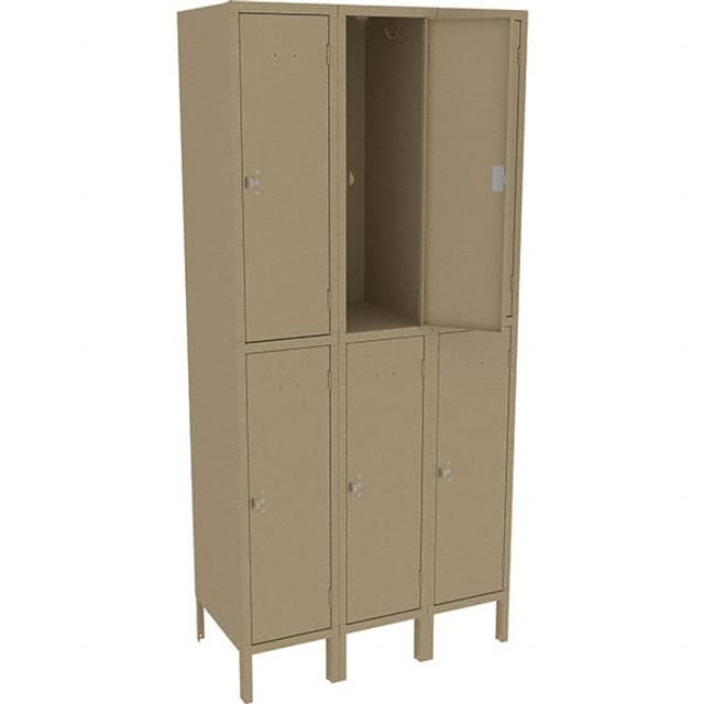 Tennsco HDL-121836-3SND 3-Wide Locker: 17" Deep,