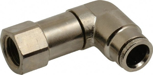 Norgren 124480628 Push-To-Connect Tube to Female & Tube to Female NPT Tube Fitting: Pneufit Banjo Adapter, 1/4" Thread, 3/8" OD