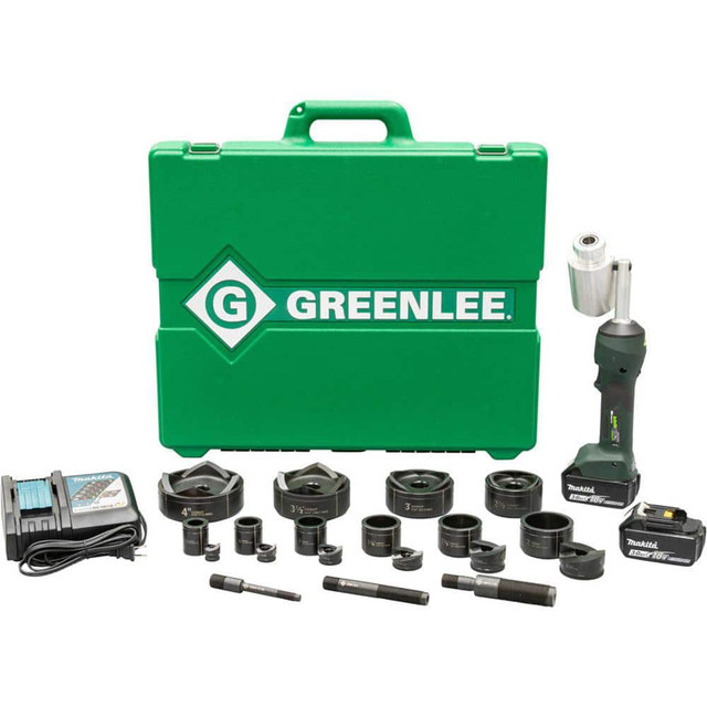 Greenlee LS100X11SB4 17 Piece, 0.88 to 4.5445" Punch Hole Diam, Hydraulic Knockout Set