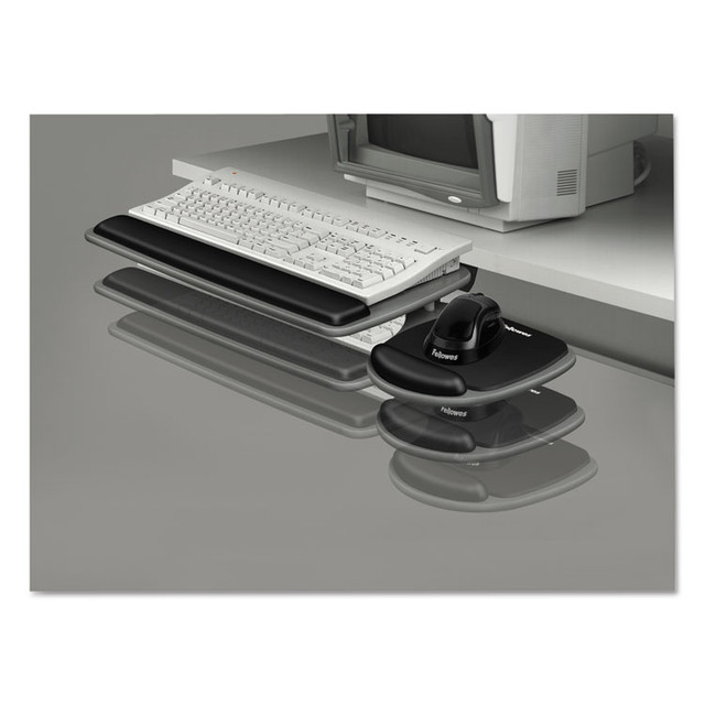 FELLOWES MFG. CO. 93841 Adjustable Standard Keyboard Platform, 20.25w x 11.13d, Graphite/Black