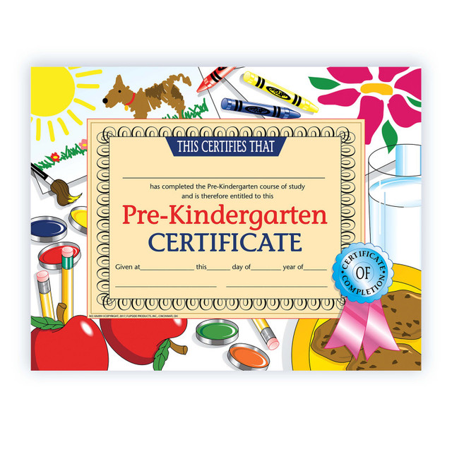 FLIPSIDE Hayes Publishing Pre-Kindergarten Certificate, 8.5" x 11", Pack of 30