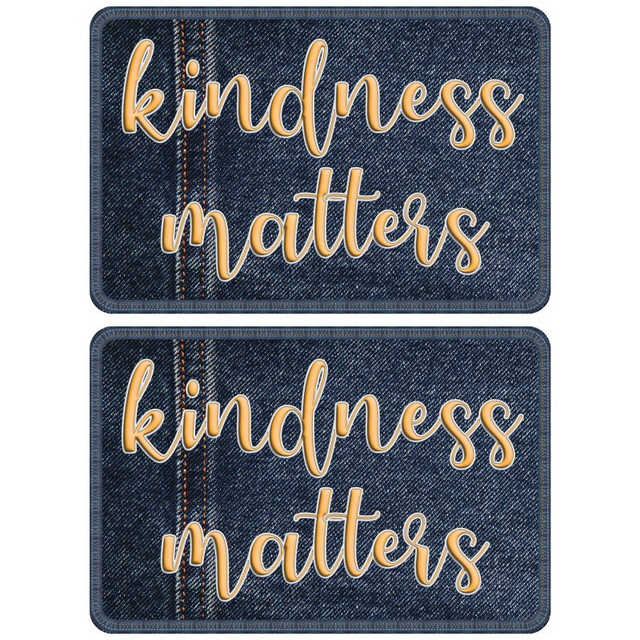 ASHLEY PRODUCTIONS Ashley Productions® The Original Fun Mat® Computer Mouse Pad, 11.75x8 in, Kindness Matters, Denim, Set of 2