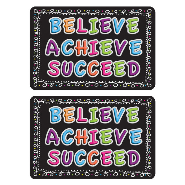 ASHLEY PRODUCTIONS Ashley Productions® The Original Fun Mat® Computer Mouse Pad, 11.75x8 in, Believe, Achieve, Succeed, Chalk Loops, Set of 2