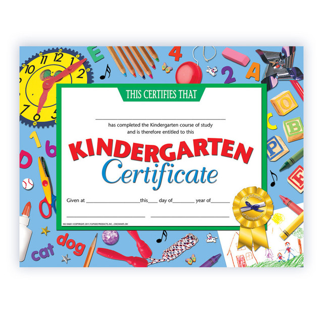 FLIPSIDE Hayes Publishing Kindergarten Certificate, 8.5" x 11", Pack of 30