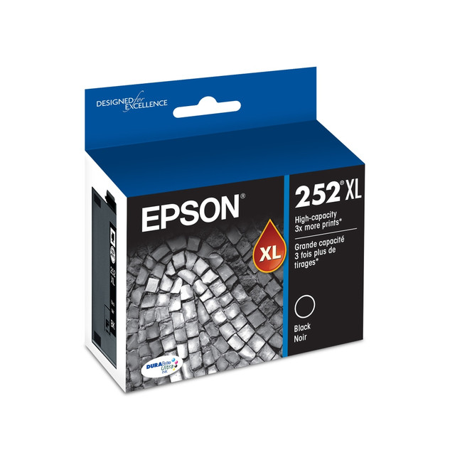 Compatible Epson models: WorkForce:  WF-3620,  WF-3640,  WF-7110,  WF-7210,  WF-7610,  WF-7620,  WF-7710,  WF-7720.  .  Create documents that look crisp and professional using an Epson DuraBrite Ultra high-yield ink cartridge. Each Epson ink cartridge offers a higher page yield, so you can spend less time making replacements.  Black ink cartridge is smudge, fade and water resistant for long-lasting, quality prints.  Helps Avoid Waste - Designed for extended use, helping reduce or eliminate material use and potentially save money.  Recycling solution - designed to encourage recycling, helping you divert materials from landfill.