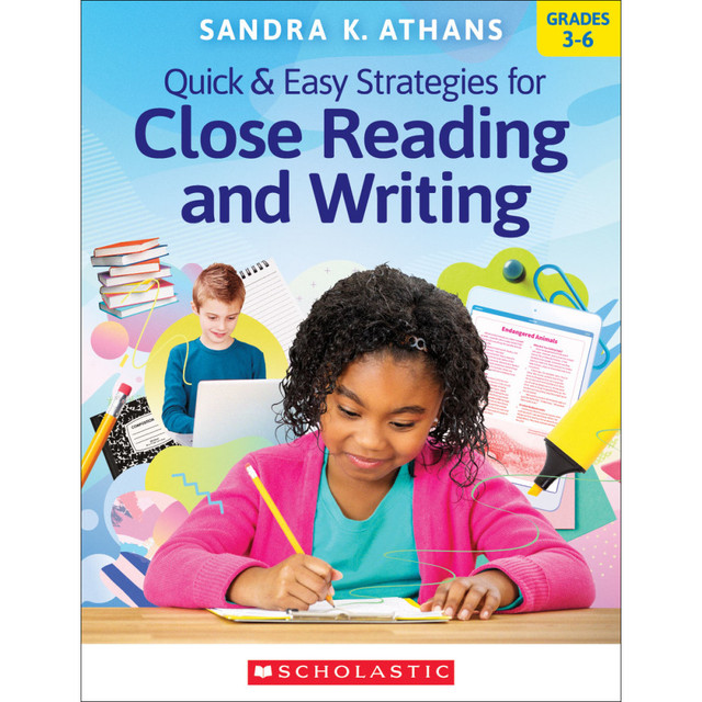 Incorporate the resources in Scholastic Quick & Easy Strategies For Close Reading And Writing into your lessons. This resource is designed to help students excel in the response writing portion of standardized tests.  Teaches students how to closely read text and combine the ideas conveyed with their own to form a thoughtful response.  20 lessons cover short-response writing, extended-response writing and other skills.  Recommended for students in grades 3 to 6.